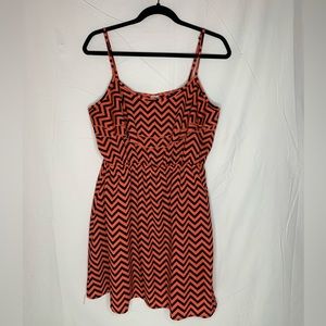 Espresso mini-dress adjustable spaghetti straps top front ruffles XL